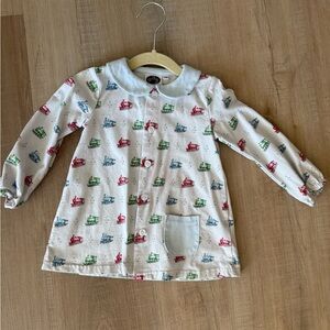 Colorful Long-Sleeve Dress with Train Print (NWOT)